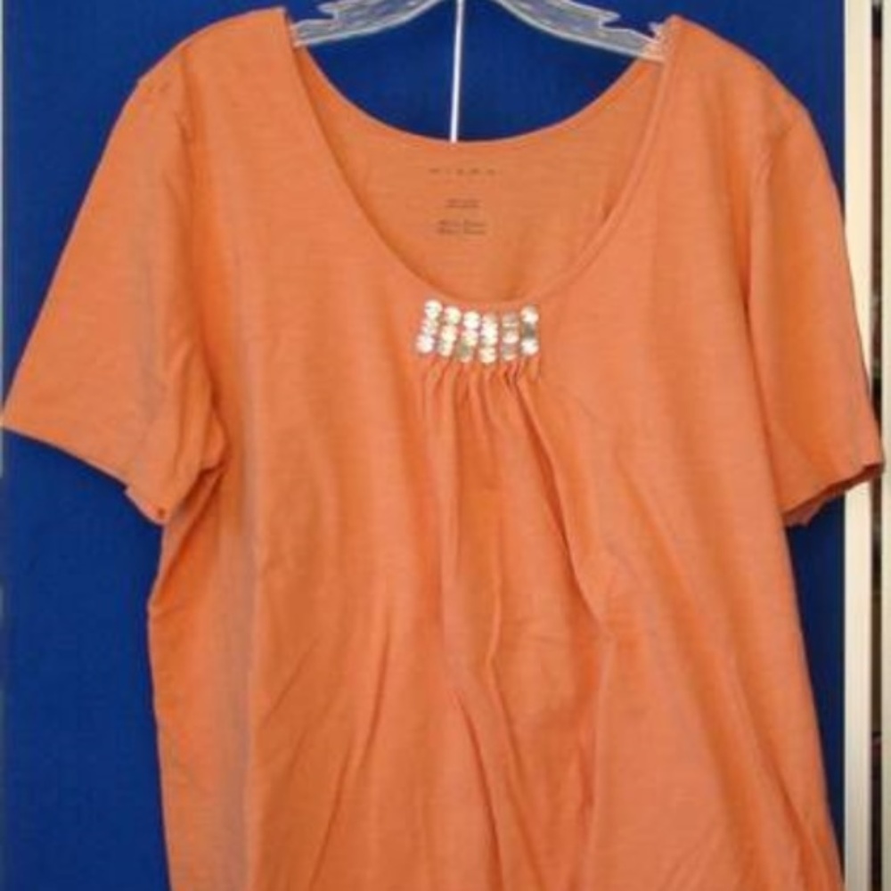 KNIT TOP by KIARA a little Bling tangerine XL